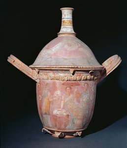 Pot avec une scène de femmes se baignant - Greek